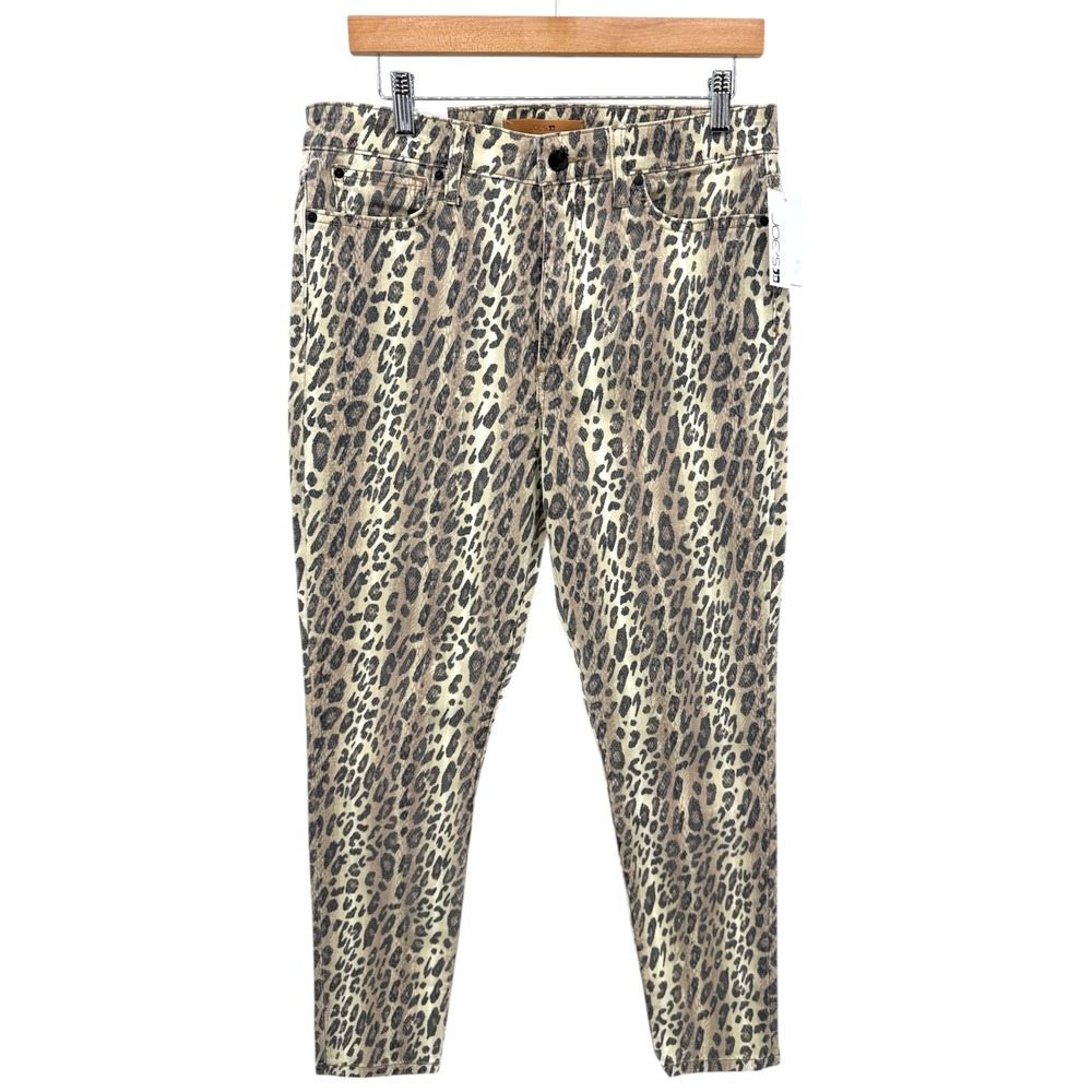 Joe's Jeans The Charlie High Rise Skinny Ankle Leopard Animal Print Jeans 31 NWT